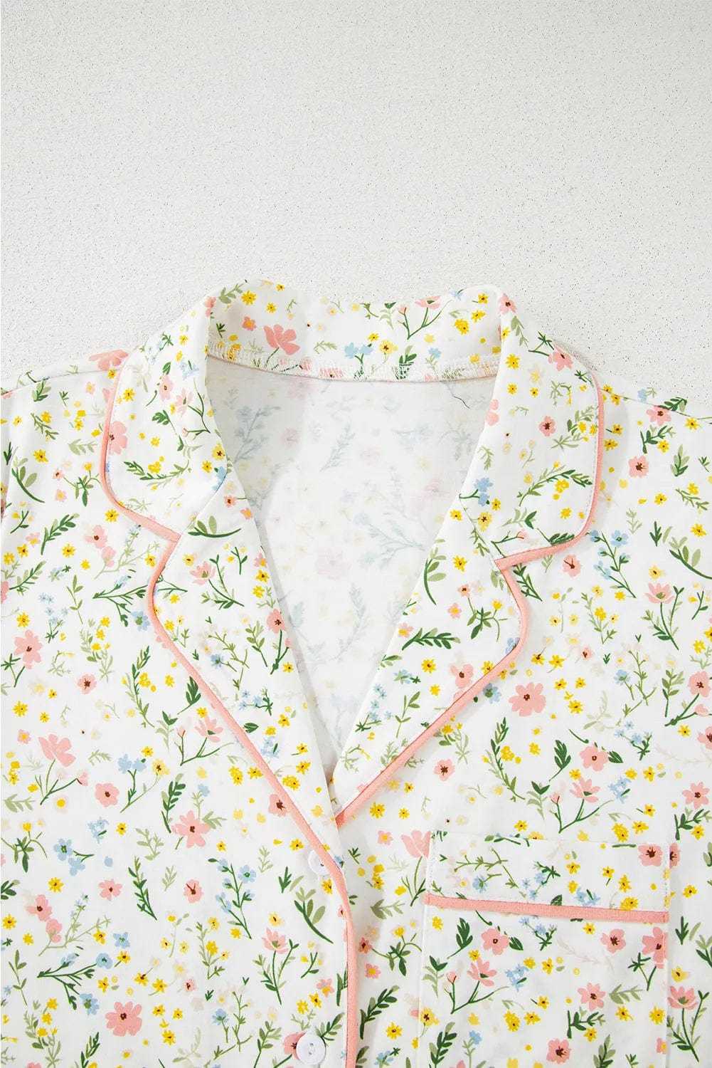 Sleepwear Floral Whisper Beige Pajama Set