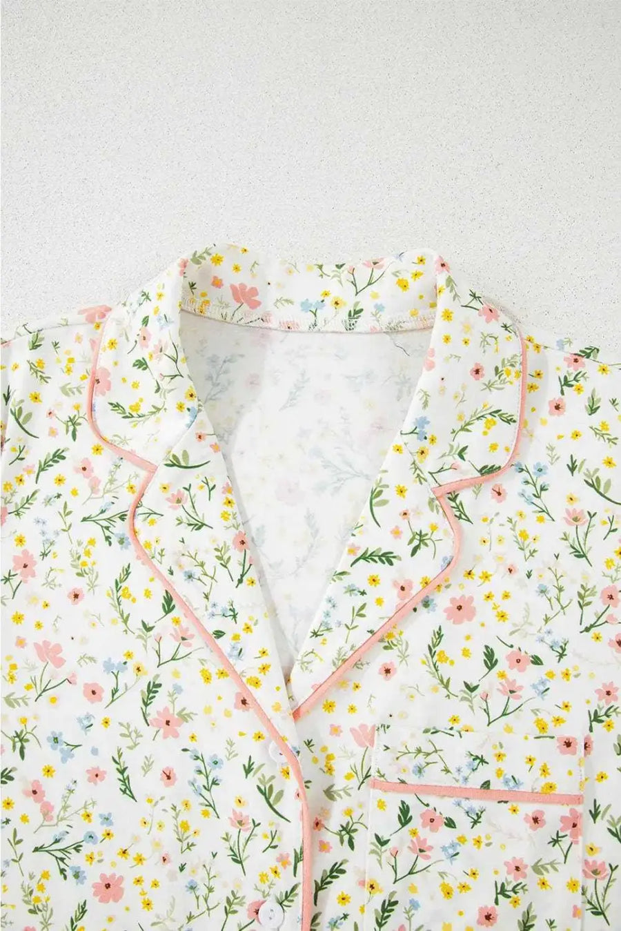 Sleepwear Floral Whisper Beige Pajama Set