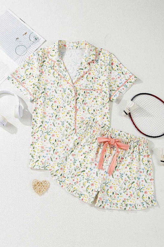 Sleepwear Floral Whisper Beige Pajama Set
