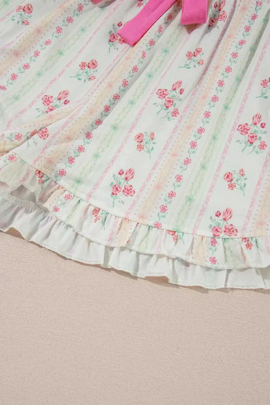 Sleepwear Floral Whisper Beige Pajama Set