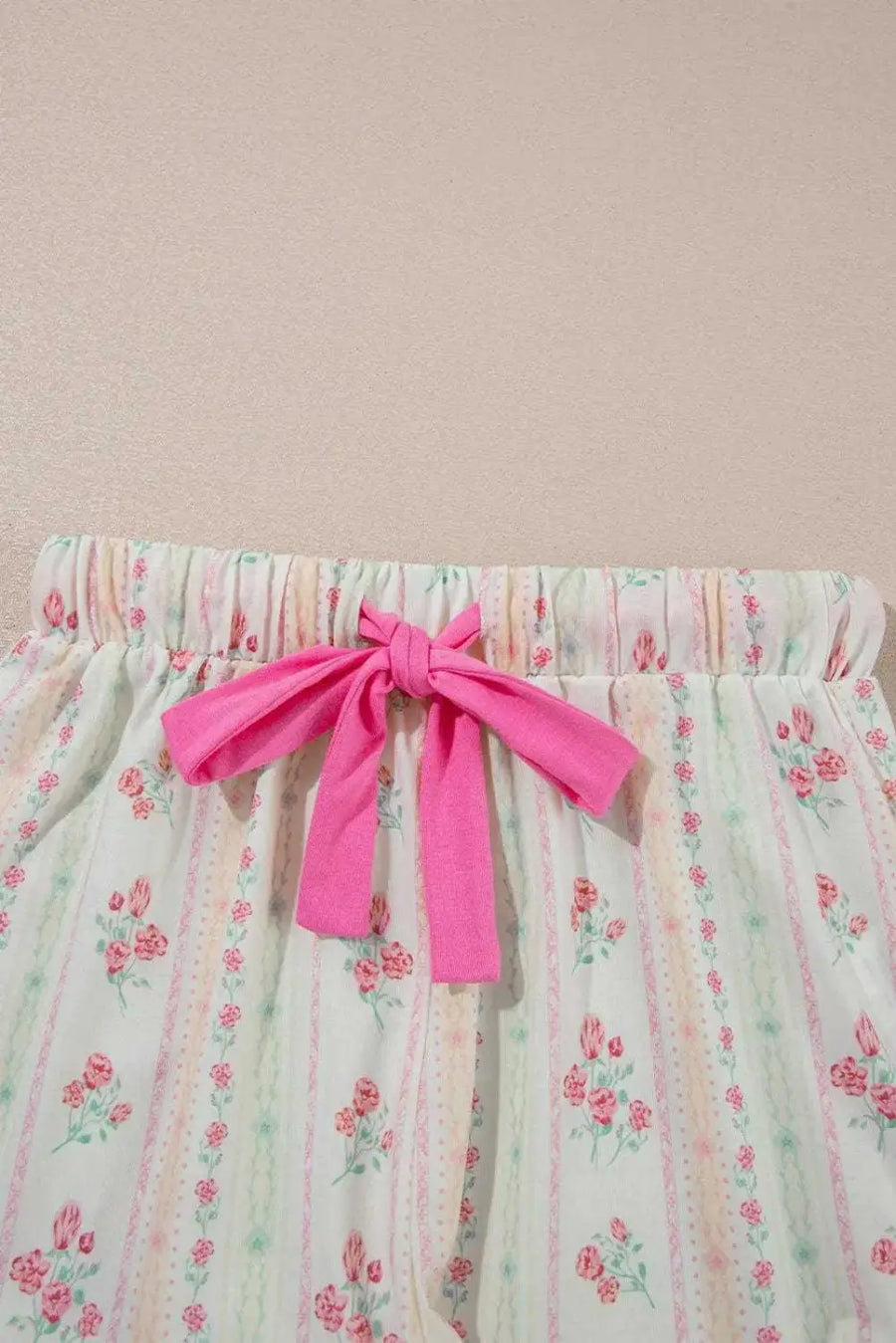 Sleepwear Floral Whisper Beige Pajama Set