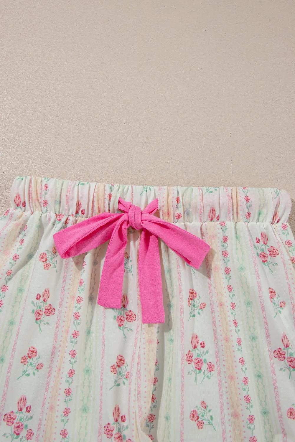 Sleepwear Floral Whisper Beige Pajama Set