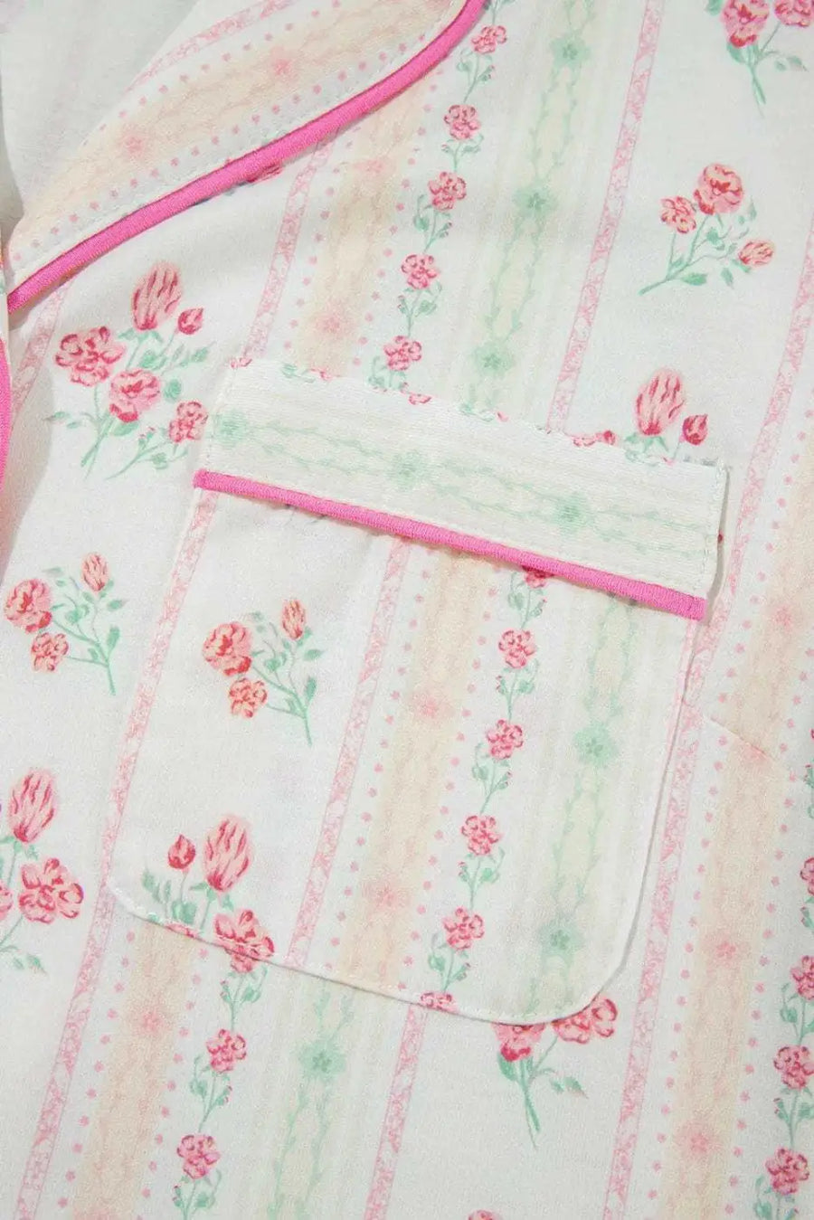 Sleepwear Floral Whisper Beige Pajama Set