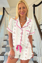 Sleepwear Floral Whisper Beige Pajama Set