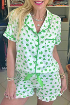 Sleepwear Green / S / 95%Polyester+5%Elastane Lucky Clover Pajama Set