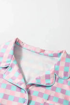 Sleepwear Lavender Lattice Short Sleeve Pajama Ensemble