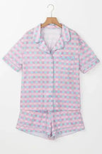 Sleepwear Lavender Lattice Short Sleeve Pajama Ensemble