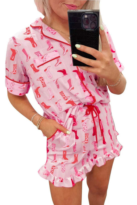 Sleepwear Ruffled Rodeo Pajamas
