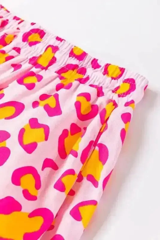 Sleepwear Sassy Spots Pink Leopard Pajama Set