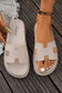 Slippers Beige / 36 / 100%Polyester+100%TPR CloudStep Platform Slides