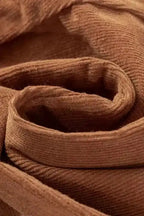 Straight Pants Chestnut Elegance Double-Breasted Pants