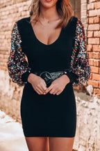 Sweater Dresses Black / S / 93%Viscose+7%Elastane Twilight Twinkle Sweater Dress