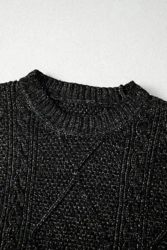 Sweater Dresses Jumper Dress - Cable Knit Loose Fit