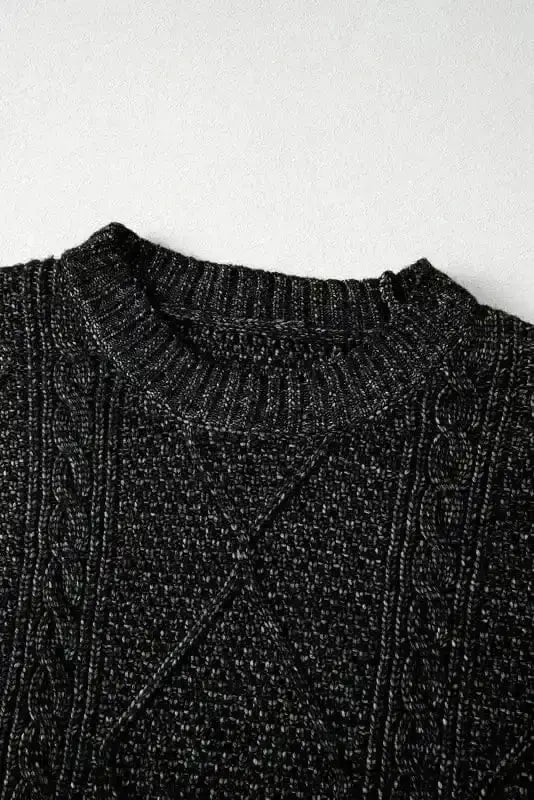 Sweater Dresses Jumper Dress - Cable Knit Loose Fit