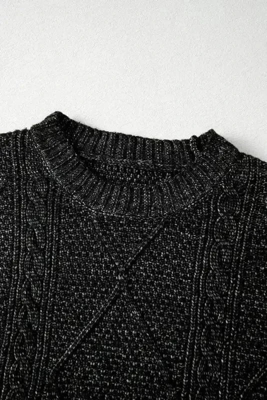 Sweater Dresses Jumper Dress - Cable Knit Loose Fit
