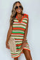 Sweater Dresses LaceStripe Crochet Dress