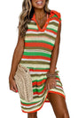 Sweater Dresses LaceStripe Crochet Dress