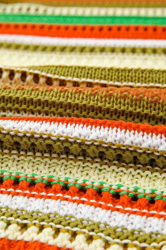 Sweater Dresses LaceStripe Crochet Dress