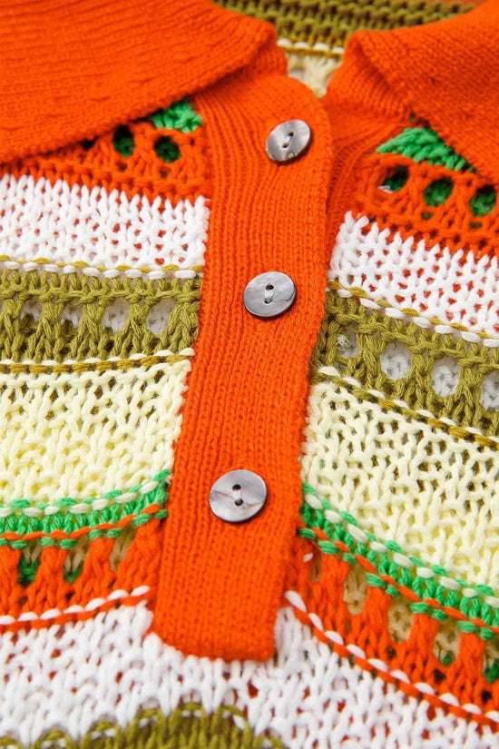 Sweater Dresses LaceStripe Crochet Dress