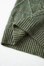 Sweater Dresses Loose Fit Jumper Dress - Cable Knit Drop Shoulder