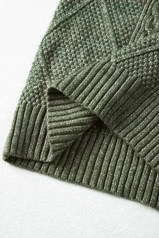 Sweater Dresses Loose Fit Jumper Dress - Cable Knit Drop Shoulder