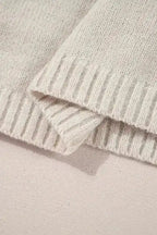 Sweater Dresses Pearl Beaded Jumper Dress - High Neck Bodycon