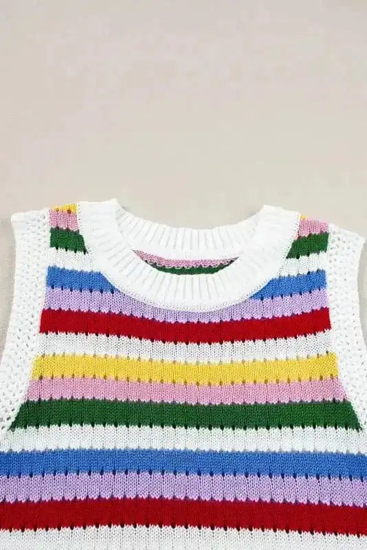 Sweater Vests Colorplay Eyelet Sweater Vest