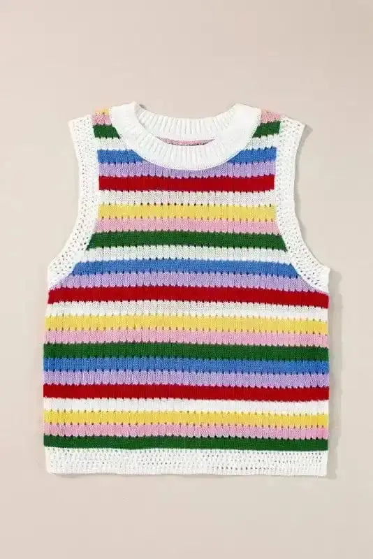 Sweater Vests Colorplay Eyelet Sweater Vest