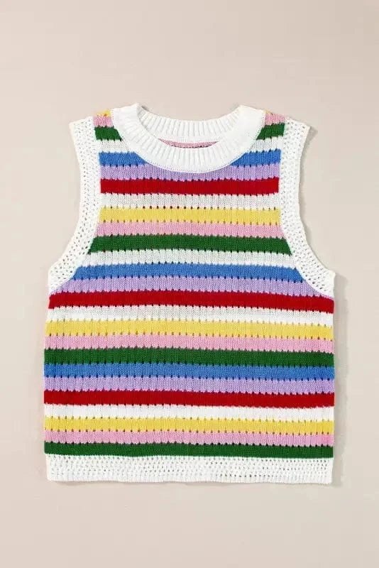 Sweater Vests Colorplay Eyelet Sweater Vest