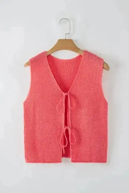 Sweater Vests Elegant Lace-Up Cosy Vest - Stylish and Comfortable