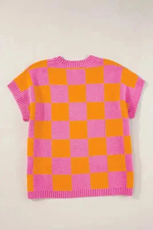 Sweater Vests Plaid Perfection Ribbed Tank Top