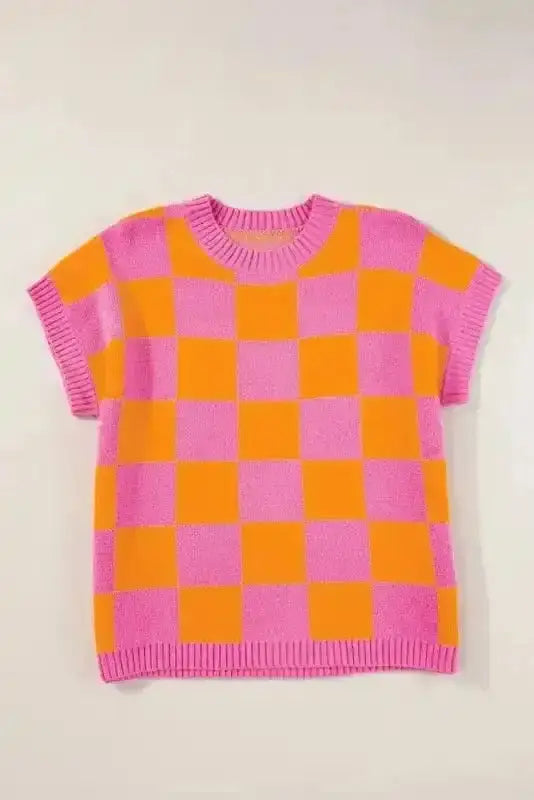 Sweater Vests Plaid Perfection Ribbed Tank Top
