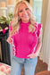 Sweater Vests Ruffled Rose Sweater Vest