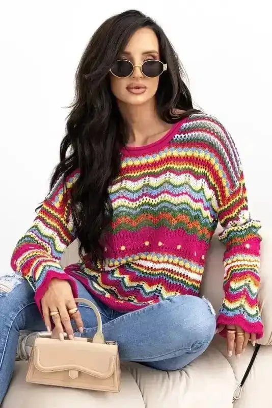 Sweaters Artisanal Stripe Knit Jumper