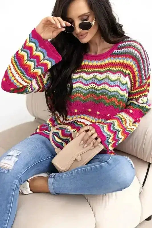 Sweaters Artisanal Stripe Knit Jumper