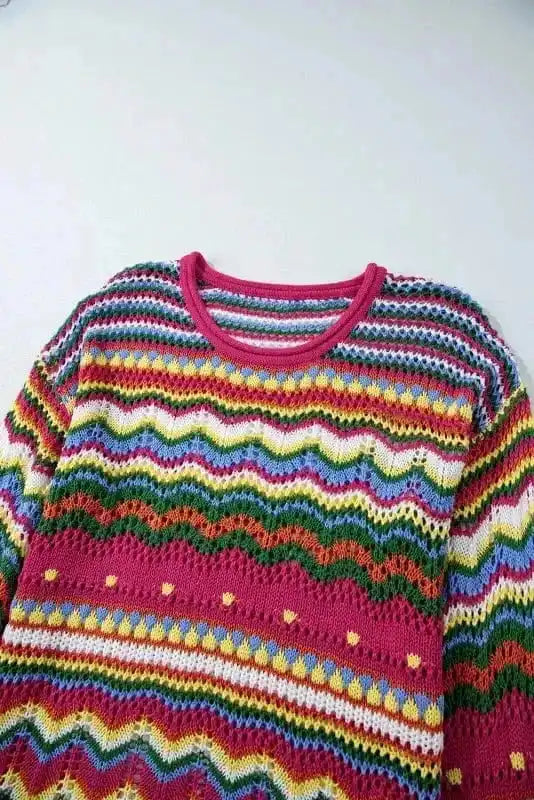 Sweaters Artisanal Stripe Knit Jumper
