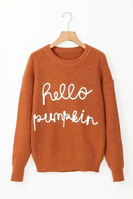 Sweaters Autumn Charm - Hello Pumpkin Graphic Sweater