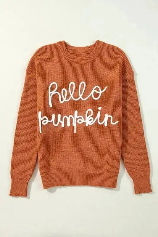 Sweaters Autumn Charm - Hello Pumpkin Graphic Sweater