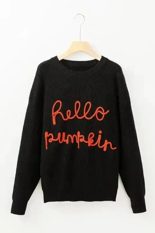 Sweaters Autumn Charm - Hello Pumpkin Graphic Sweater