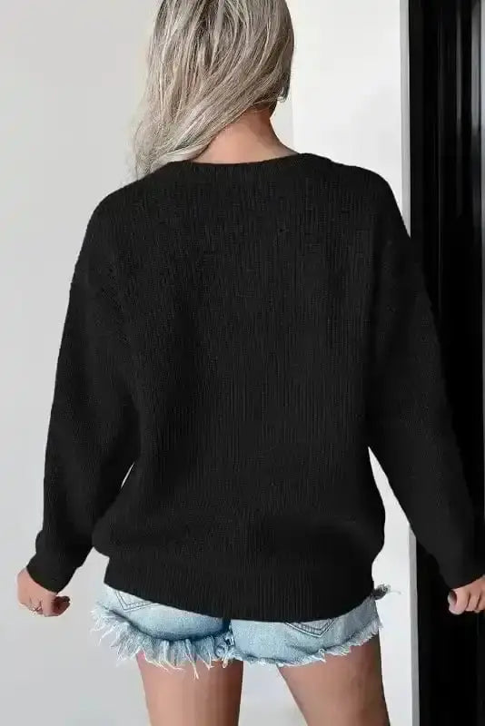 Hello pumpkin graphic sweater back view — Fashionfitz UK