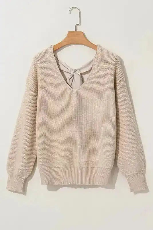 Sweaters Back Bow Knit Sweater