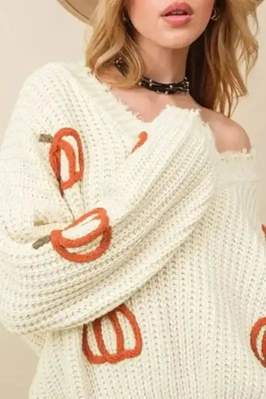 Sweaters Beige / S / 100%Acrylic Autumn Charm Cable Knit Sweater