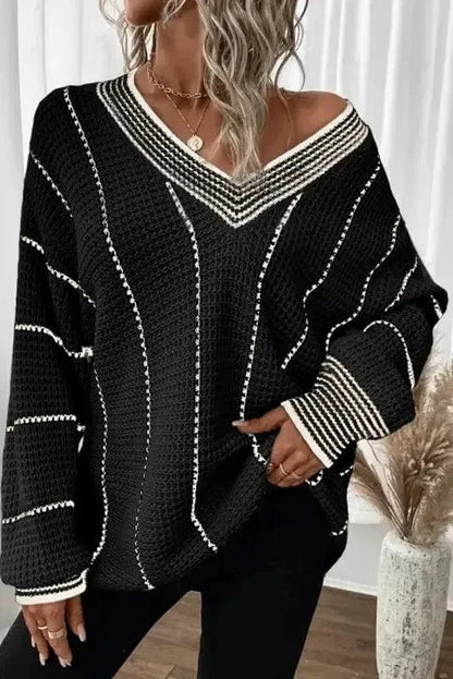 Sweaters Black / S / 100%Acrylic Bumblebee Slouchy Sweater