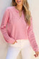 Sweaters Blossom Weave Notched Sweater