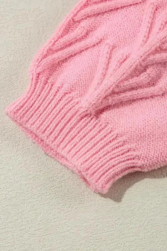 Sweaters Blossom Weave Notched Sweater