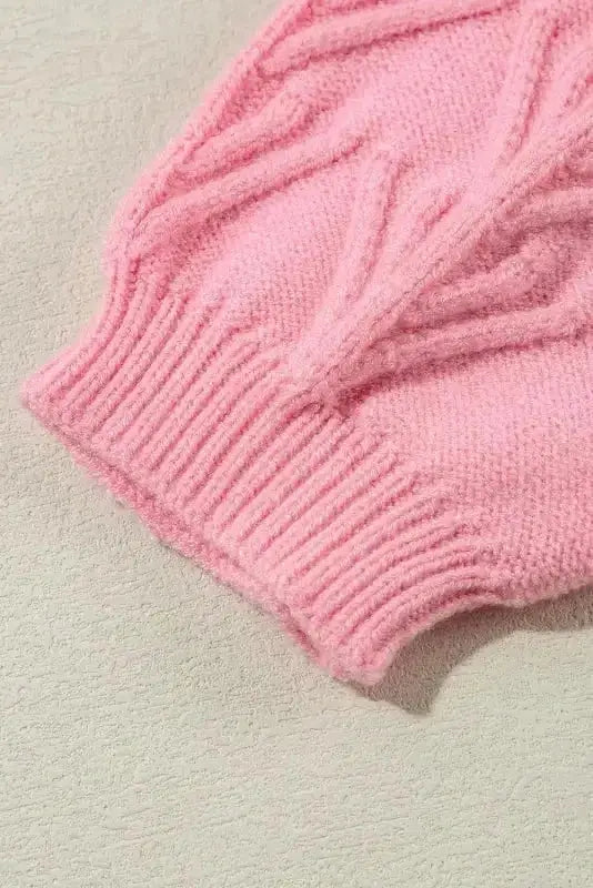 Sweaters Blossom Weave Notched Sweater