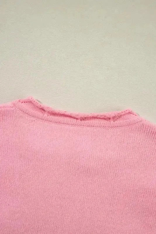 Sweaters Blossom Weave Notched Sweater