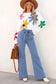 Sweaters Blossom White Floral Crewneck Sweater