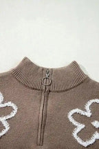 Sweaters BlossomZip Parchment Floral Sweater