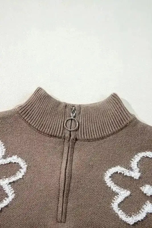 Sweaters BlossomZip Parchment Floral Sweater